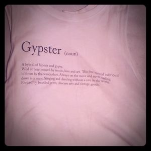 "Gypster" White Crop Top